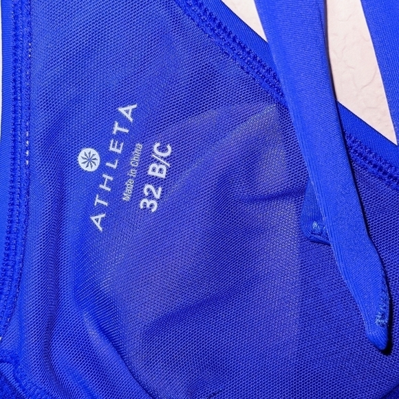 Athleta Powerful Blue Tara Halter Tankini Top - Picture 5 of 8